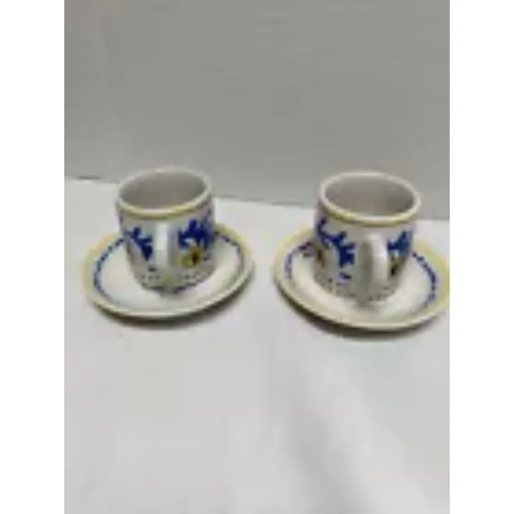 ROMANA SAMBUCA Vintage Italian Espresso Cup 3oz and Saucer Set of 2
